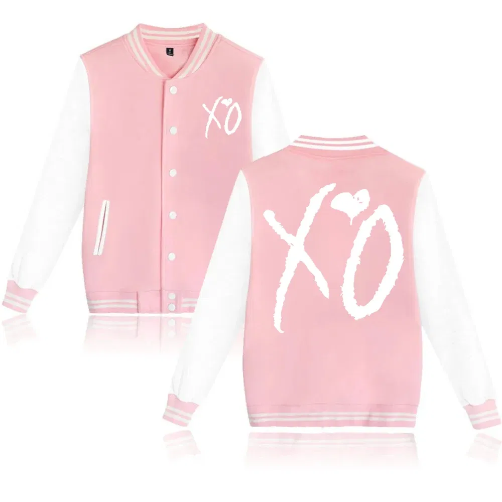 Color: Blue, Size: L - The Weeknd XO Jacket Hoodie The Weeknd The Host Music Sweatshirt Long Sleeve Baseball Uniform Clothes Unisex