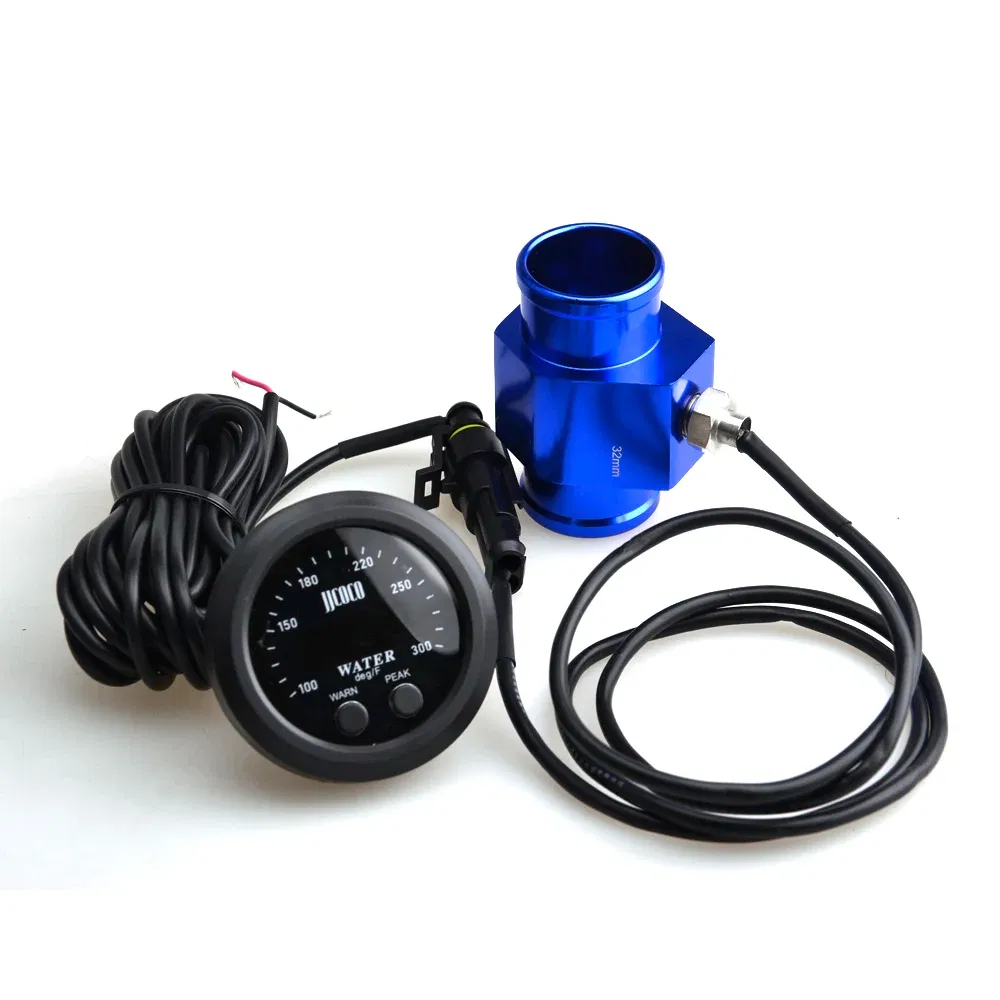 Color: Silver - 52MM 12v Racing Car Ultra-thin Water Temperature Gauge And Water Temp Joint Pipe Sensor Adapter 1/8NPT