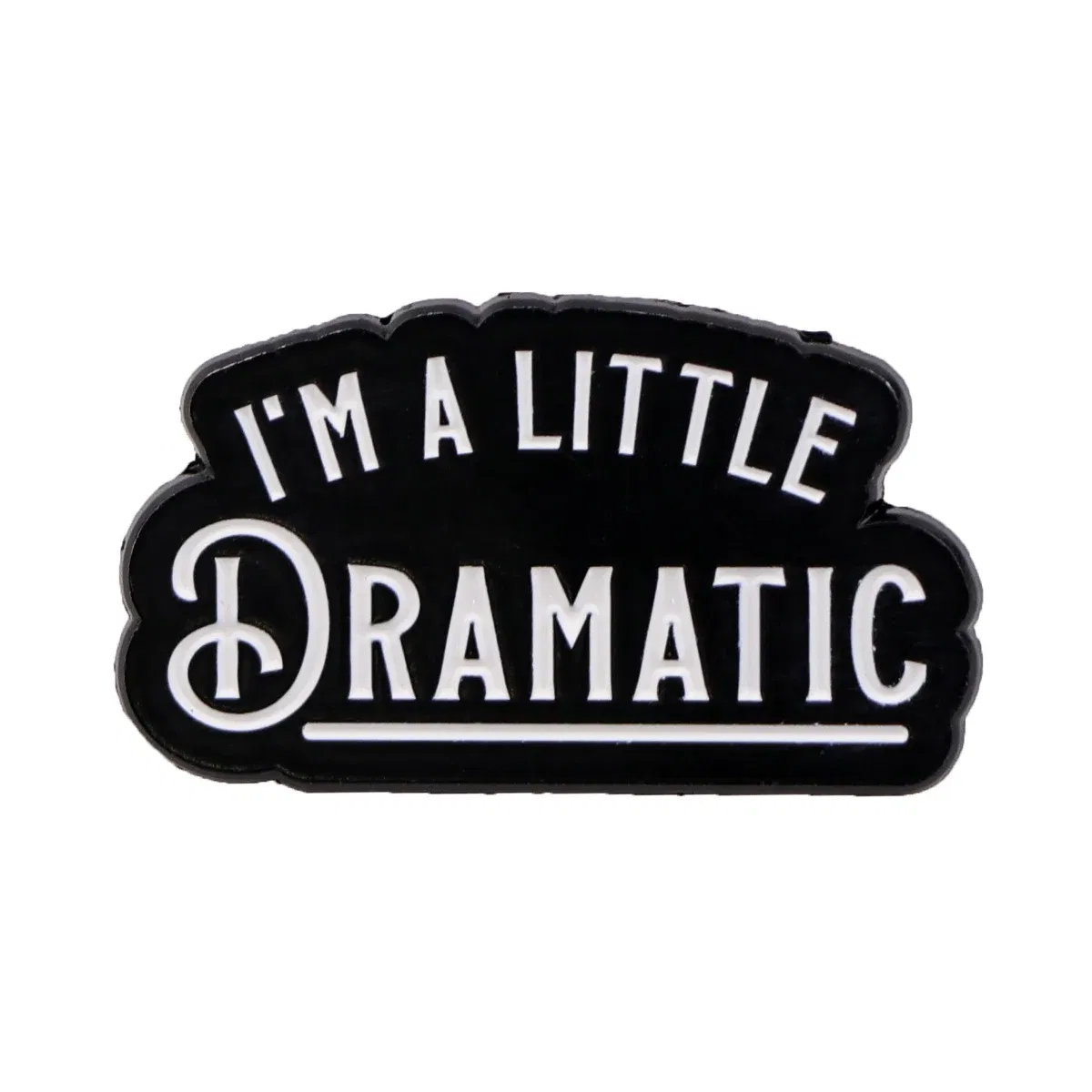 Metal color: RED - Cartoon Duck Possum Quotation Lapel Pins for Backpack Metal Enamel Pin Brooch on Clothes Men Women Badges Accessories Gift