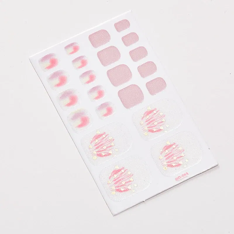 Color: Skin Color - 22 Tips/Sheet Women Salon Fashion Nail Stickers Designed Full Beauty Full Cover Nail Stickers Novidades Nails Sticker Designer