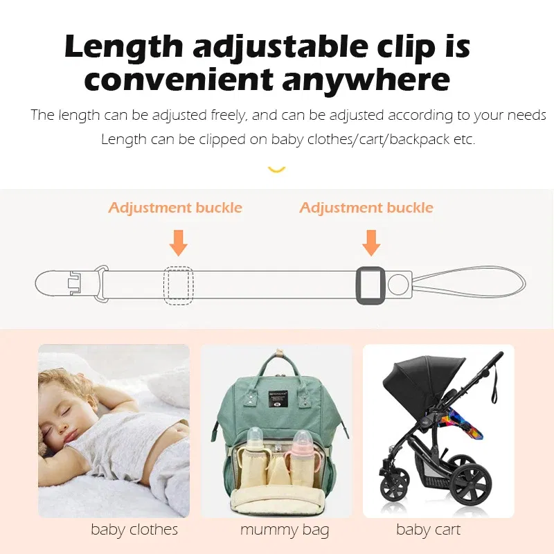 Color: plum, Ships From: CHINA - 1pcs Adjust Baby Pacifier Clip Chain Ribbon Dummy Holder Chupetas Soother Pacifier Clips Strap Nipple Holder for Infant Feeding