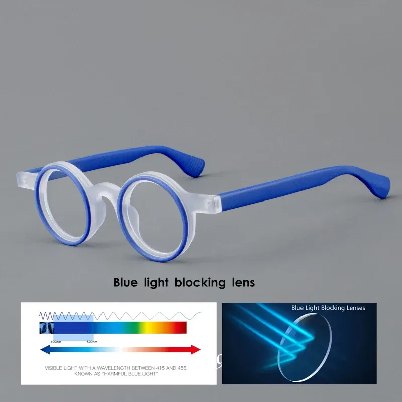 Frame Color: green, Eye Prescription: +350 - VCKA Round Acetate Photochromic Reading Glasses Frame Men Prescription Anti-blue Eyeglasses Women Custom Eyewear +0.50 to+6.0