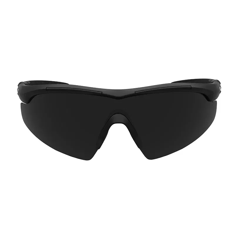 Lenses Color: GRAY, Frame Color: black - Anti-Impact, Through Cone-Shaped Military-Specific Shooting Glasses Ballistic Tactical Goggles Combat UV Protection Sunglasses