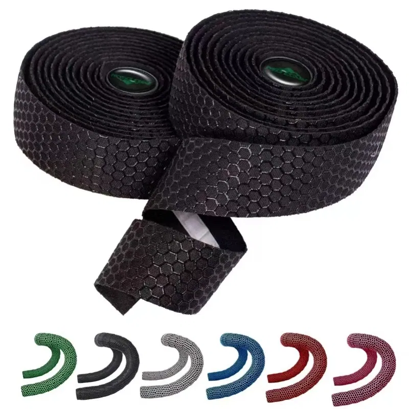 Color: Brown - 1Pair Road Bike Handlebar Tape Anti Slip Silica Gel Handlebar Tape Shock Absorption Cycling Bar Tape Bicycle Accessories