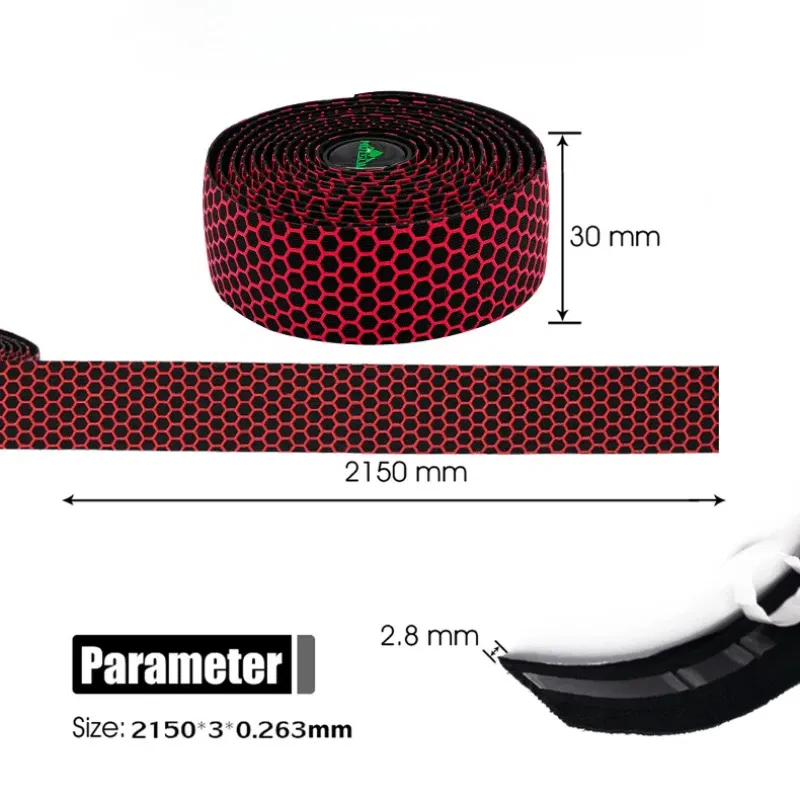 Color: Brown - 1Pair  Road Bike Handlebar Tape Anti Slip Silica Gel Handlebar Tape Shock Absorption Cycling Bar Tape Bicycle Accessories
