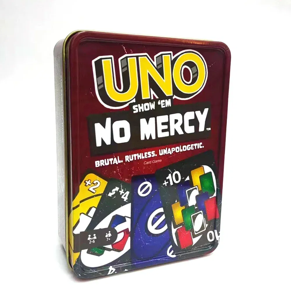 Color: Light Grey - new UNO NO MERCY Matching Card Game Minecraft Dragon Ball Z Multiplayer Family Party Boardgame Funny Friends Entertainment Poker