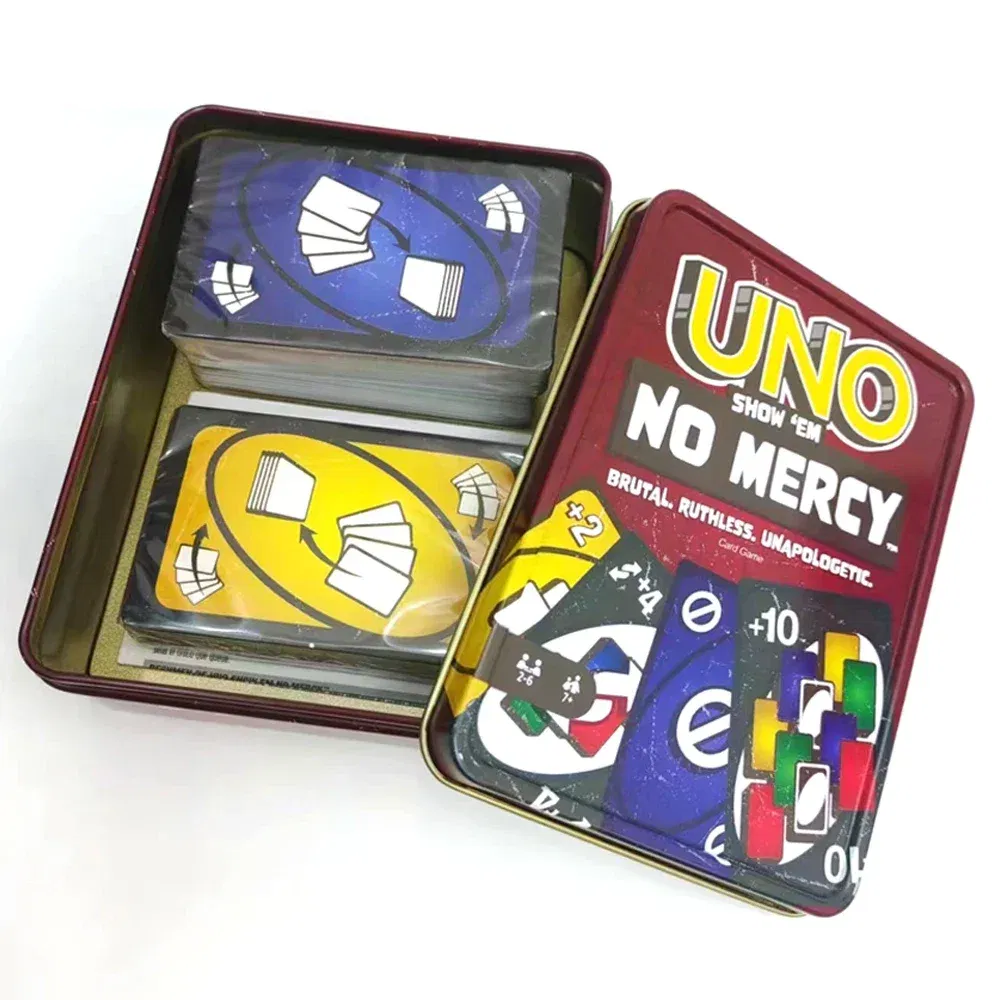 Color: Light Grey - new UNO NO MERCY Matching Card Game Minecraft Dragon Ball Z Multiplayer Family Party Boardgame Funny Friends Entertainment Poker
