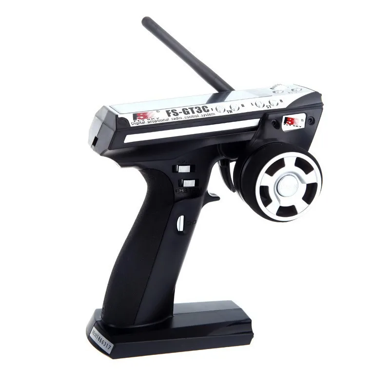 Color: Silver - Flysky FS-GT3C 2.4Ghz 3CH Remote Controller LCD Radio Transmitter with FS-GR3E Receiver for RC Car Truck Crawler Boat