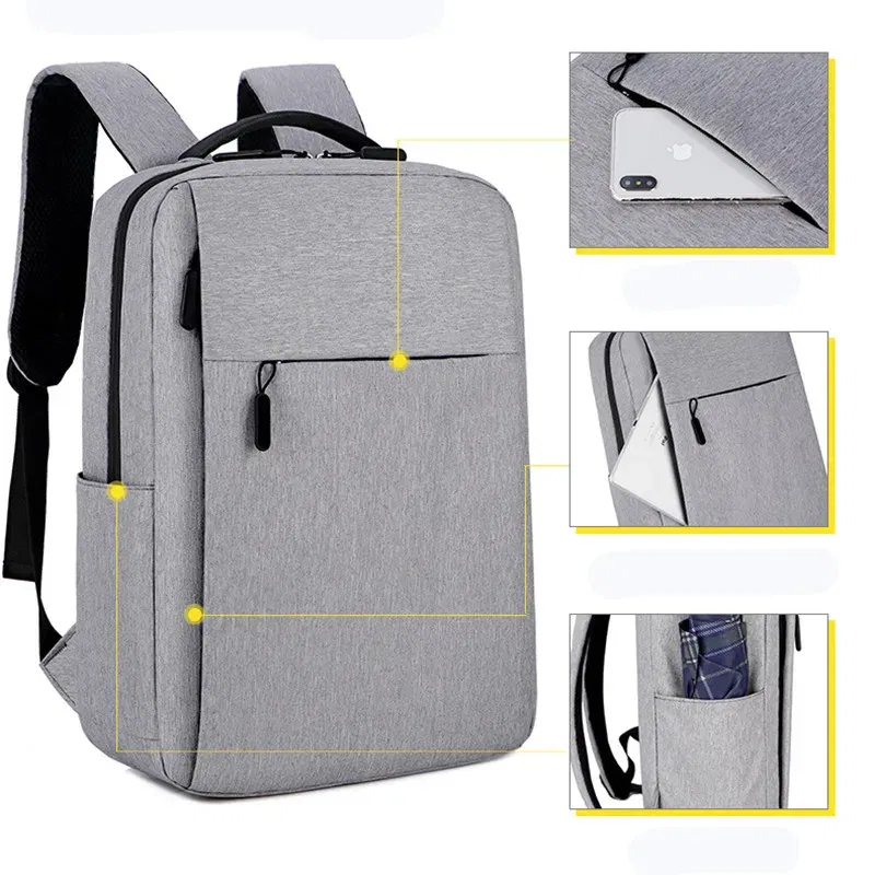 Color: SKY BLUE - 2024 New Leisure Outdoor Sports Backpack Fashion Business Travel 15.6inch Laptop Backpack Waterproof Anti-theft Student Backpack
