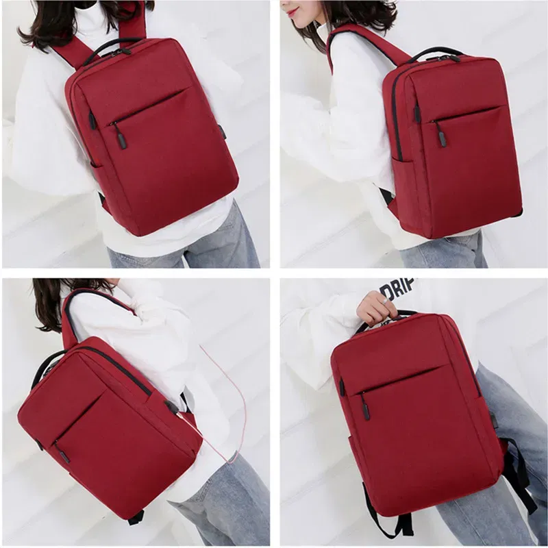 Color: SKY BLUE - 2024 New Leisure Outdoor Sports Backpack Fashion Business Travel 15.6inch Laptop Backpack Waterproof Anti-theft Student Backpack