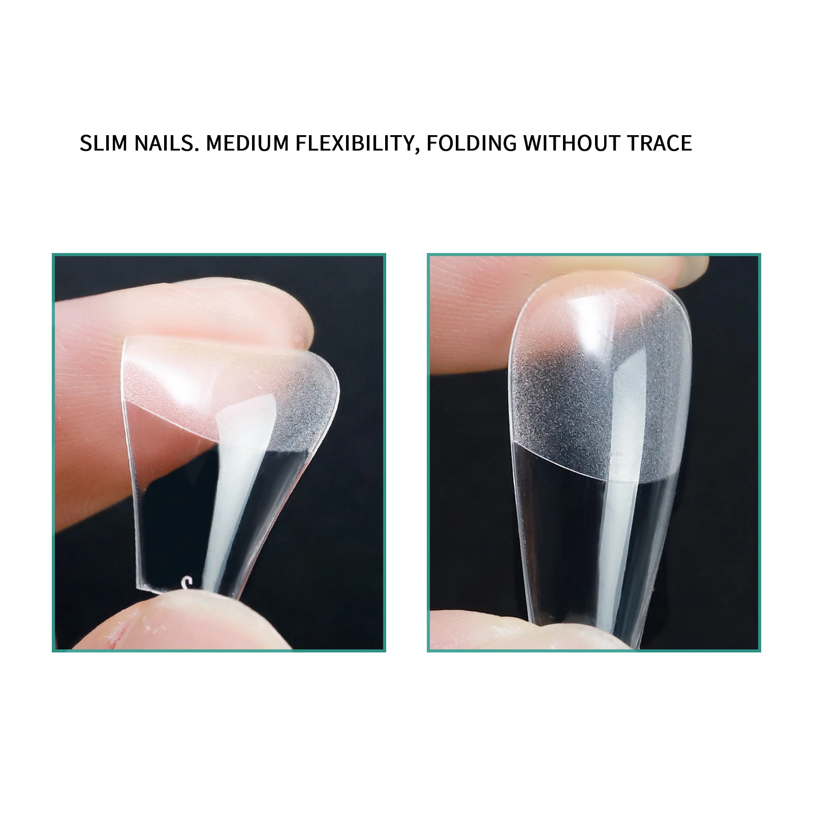 Color: Ivory - 1 Box Clear Acrylic Long Fake Nails Capsules Almond French Coffin Full Half Cover False Nails Artificial Nail Soft Gel Tips