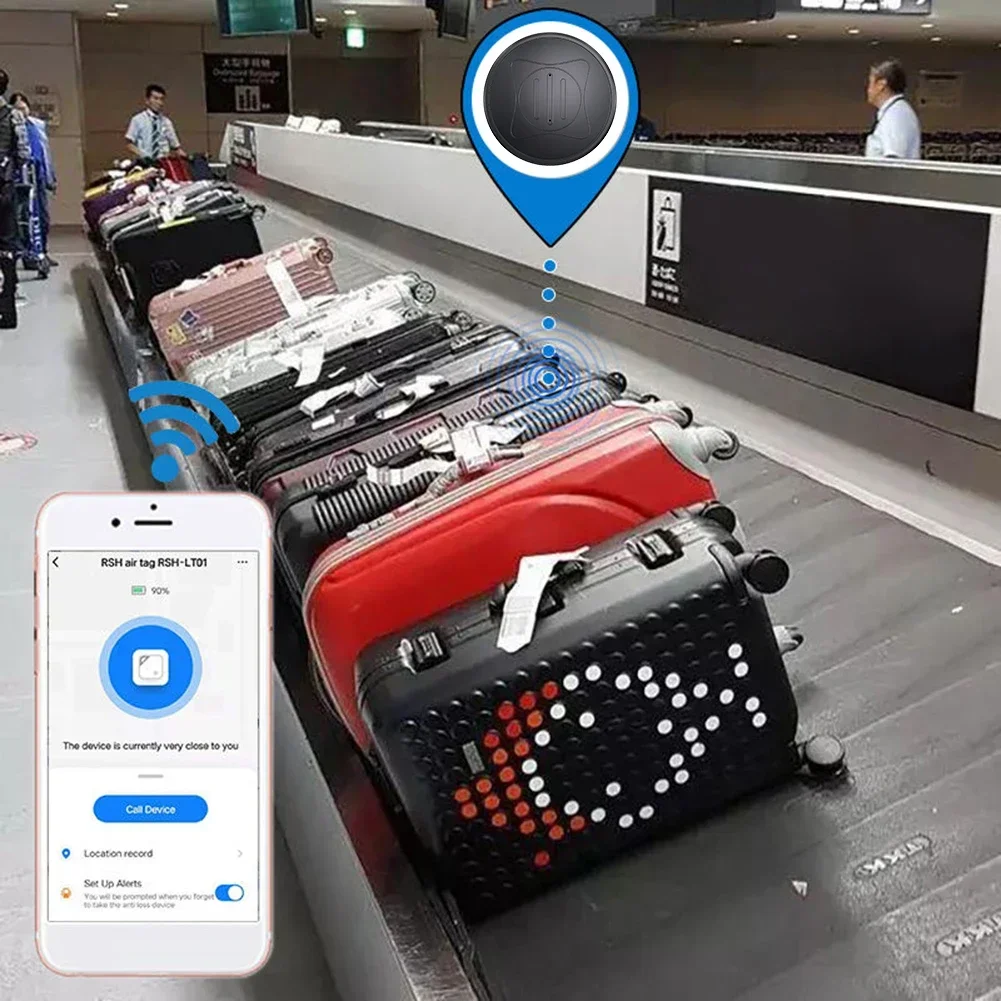 Color: Beige - Mini GPS Tracker Car Locator App Real Time Tracking Location Anti-lost Positioner Device tracking device llavero silbato key
