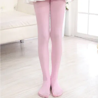 Color: Pink, Size: L - 1/2/4/6/8 Pairs/lot Spring Summer Candy Kids Pantyhose Ballet Dance Tights for Girls Stocking Children Velvet Solid White