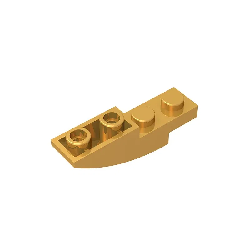 Color: DEEP BLUE - Gobricks GDS-731 BRICK 1X4X1 INV. BOW compatible with lego 13547 children's DIY Educational Building Blocks Technical