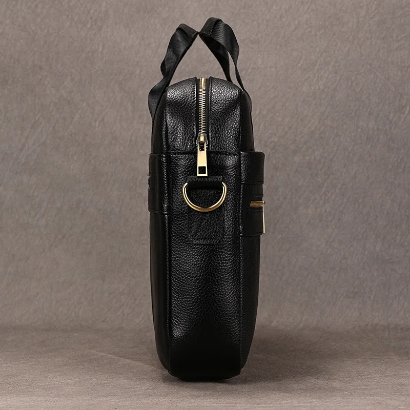Color: green, Ships From: CHINA - Newsbirds Leather Men Briefcase Doctor Layer Business Man Laptop Bag 15 6 inches Genuine Leather Computer Bags Men Male Tote Bag