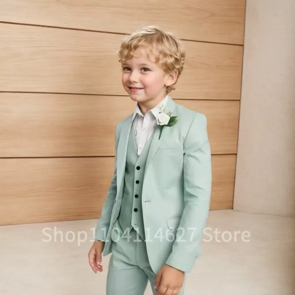 Formal Boys Suit 2 Pieces Blazer And Pants Set Elegant Wedding Summer Beach Prom Elegant Classic? Tuxedo Children Dresses