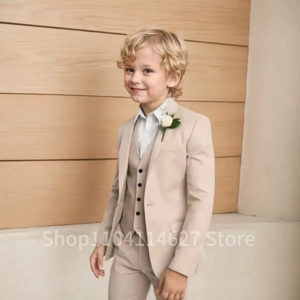 Formal Boys Suit 2 Pieces Blazer And Pants Set Elegant Wedding Summer Beach Prom Elegant Classic? Tuxedo Children Dresses