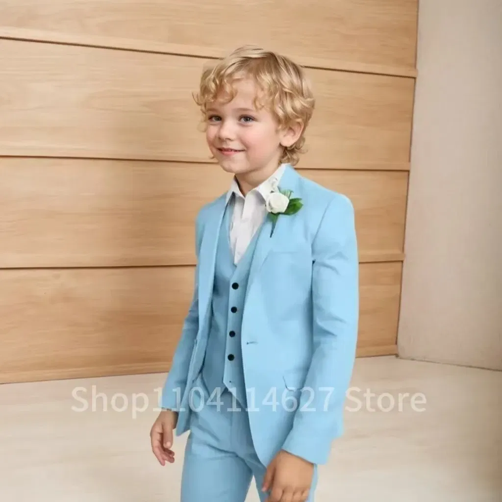 Formal Boys Suit 2 Pieces Blazer And Pants Set Elegant Wedding Summer Beach Prom  Elegant Classic? Tuxedo Children Dresses
