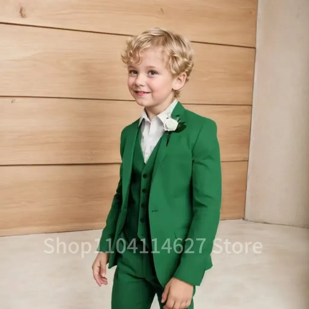 Formal Boys Suit 2 Pieces Blazer And Pants Set Elegant Wedding Summer Beach Prom Elegant Classic? Tuxedo Children Dresses