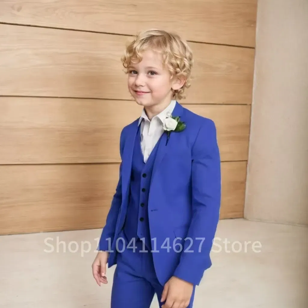 Formal Boys Suit 2 Pieces Blazer And Pants Set Elegant Wedding Summer Beach Prom Elegant Classic? Tuxedo Children Dresses