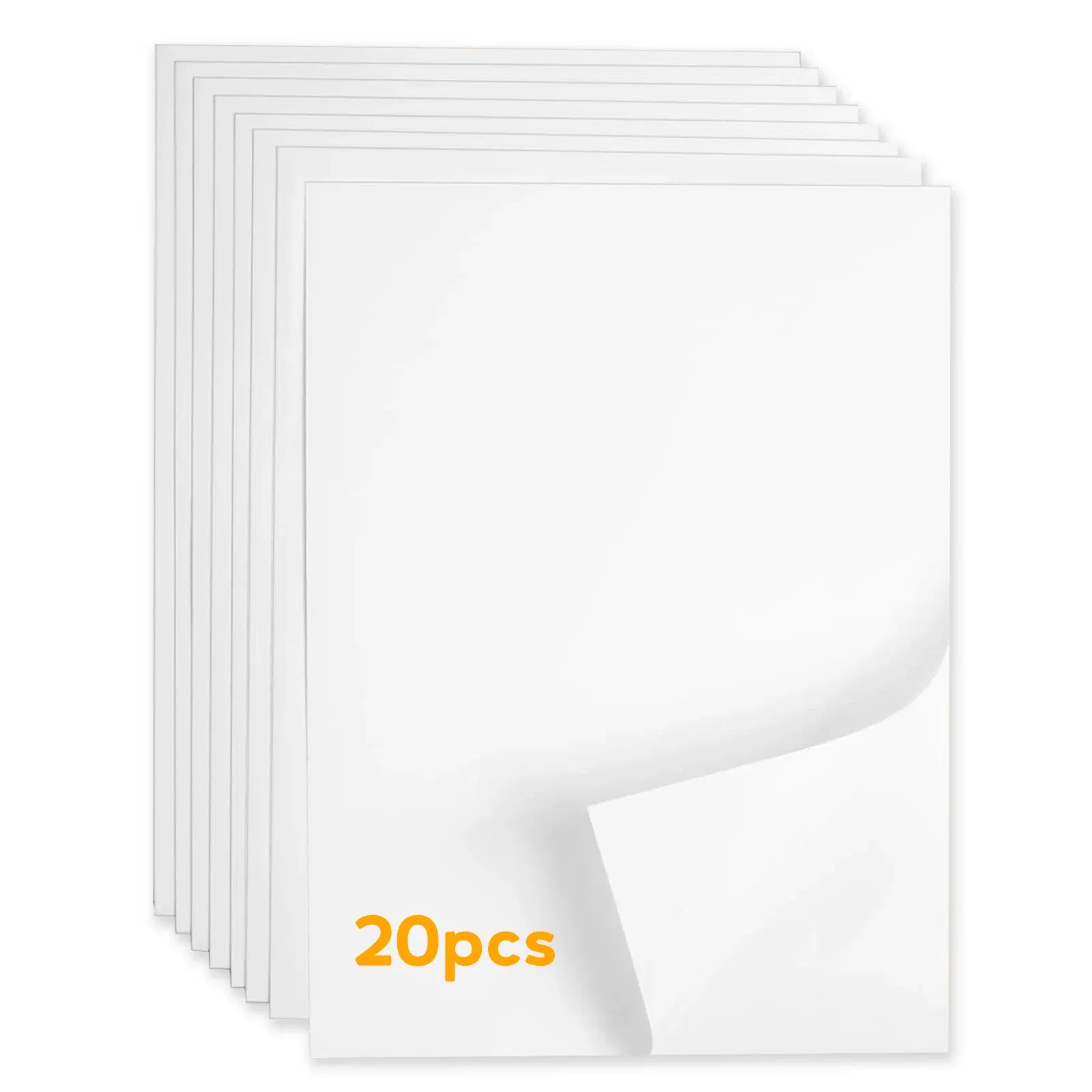 Color: light yellow - 10/20/30/40 Sheets A4 pp Matte Vinyl Sticker Paper for Inkjet Printer Sticker Papers White Labels Waterproof & Tear-Resistant