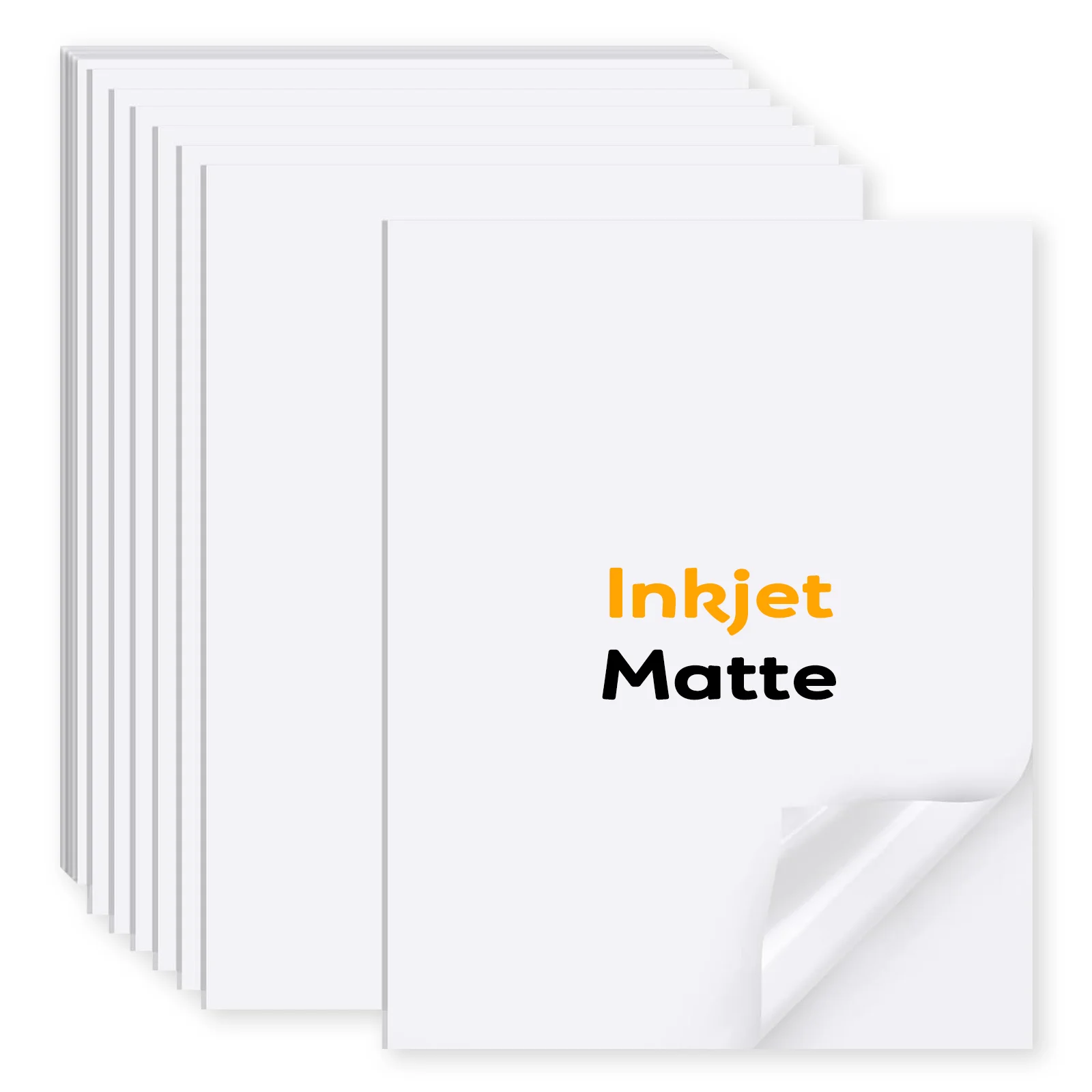 Color: light yellow - 10/20/30/40 Sheets A4 pp Matte Vinyl Sticker Paper for Inkjet Printer Sticker Papers White Labels Waterproof & Tear-Resistant