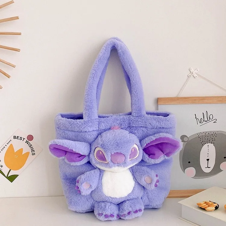 Color: Gold - Disney Lilo & Stitch Plush Toys Kawaii Tigger Winnie The Pooh Anime Stuffed Toys Children Cartoon Plushie Soft Girls Plush Bag