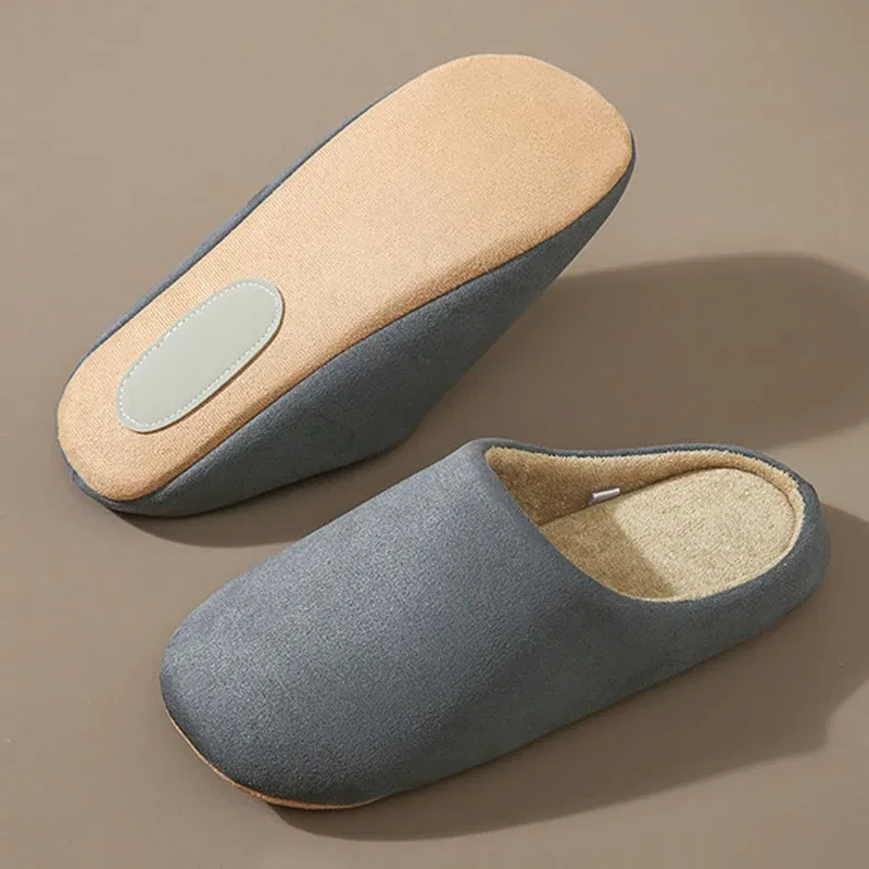 Color: Grape, Shoe Size: 38-39, Ships From: CHINA - Asgard Women Warm House Slippers Winter 2024 New Silent Flat Bedroom Slides Indoor Cozy Fur Women Cotton Shoes Men Fuzzy Slipper
