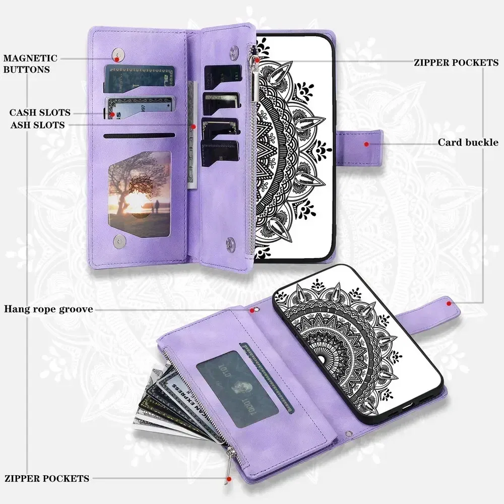 Material: PC + TPU, Color: Blue - 13T 12T 11T Leather Case For Redmi Note 12 Pro Plus 5G Flip Case Crossbody Zip Book Funda Xiaomi Redmi Note 13 Pro 11 12s 13c 4G