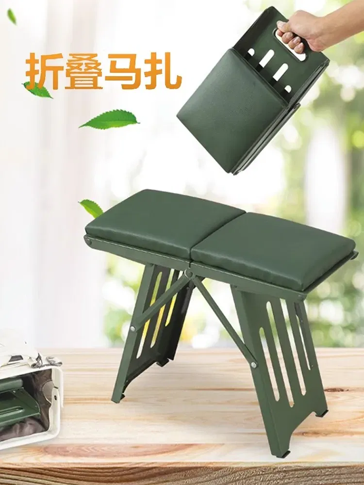 Color: Rice White, Ships From: CHINA - Household stools, folding stools, train portable stools, outdoor leisure sketches, tourism portable Maza small stools, subway