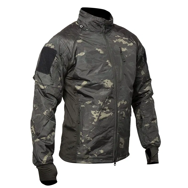 Color: black, Size: M - Mege Men's Tactical Jacket Coat Fleece Parka Outdoor Outwear Lightweight Gear