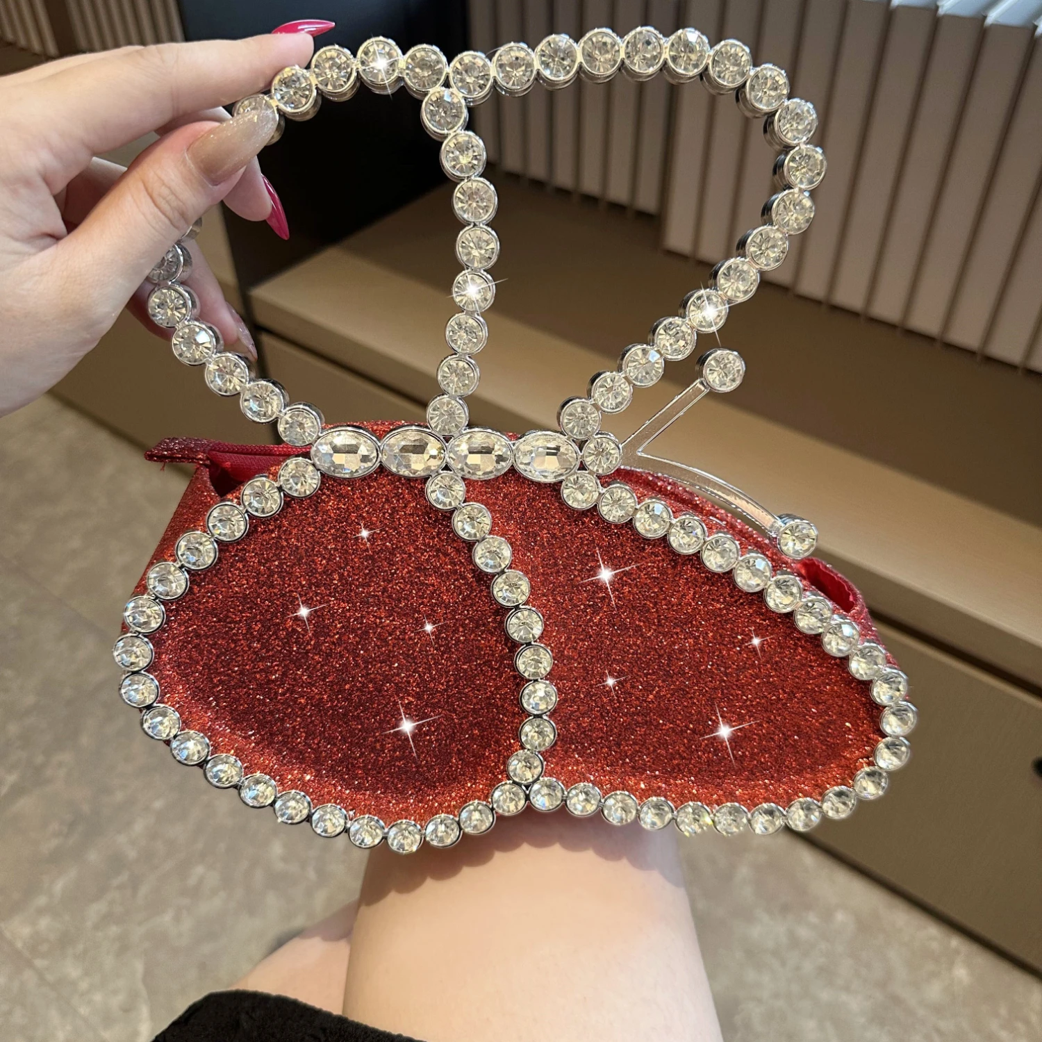 Color: black, Ships From: CHINA - Rhinestone Glitter Evening Clutch, Elegant Sparkly Sequin Handbag With Chain, Classic Creative Purse For Valentine's Day, Weddi