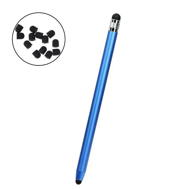 Colors: PURPLE - High Quality 1PC Universal Pencil Double Silicon Head Touch Capacitive Screen Stylus Caneta Capacitive Pen For Tablet Smartphone