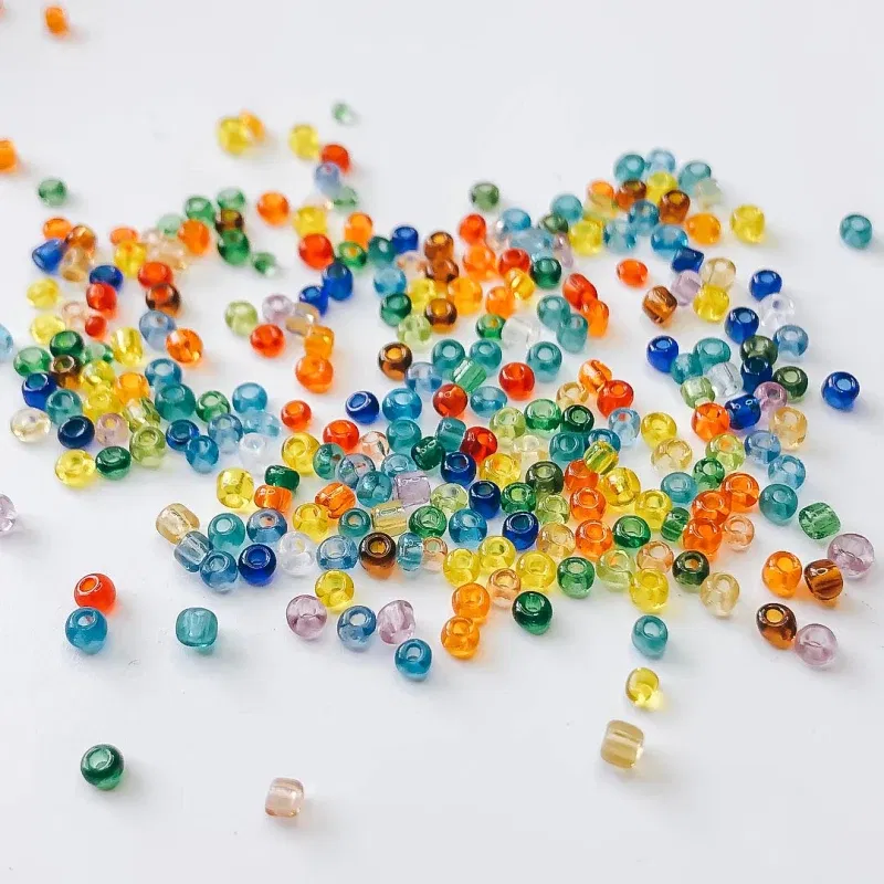 Color: SKY BLUE, Item Diameter: 3mm - 2mm 3mm 4mm Glass Seed Loose Beads Small Charms DIY Craft Bracelet Beads for Jewelry Making Supplies Necklace Accessories