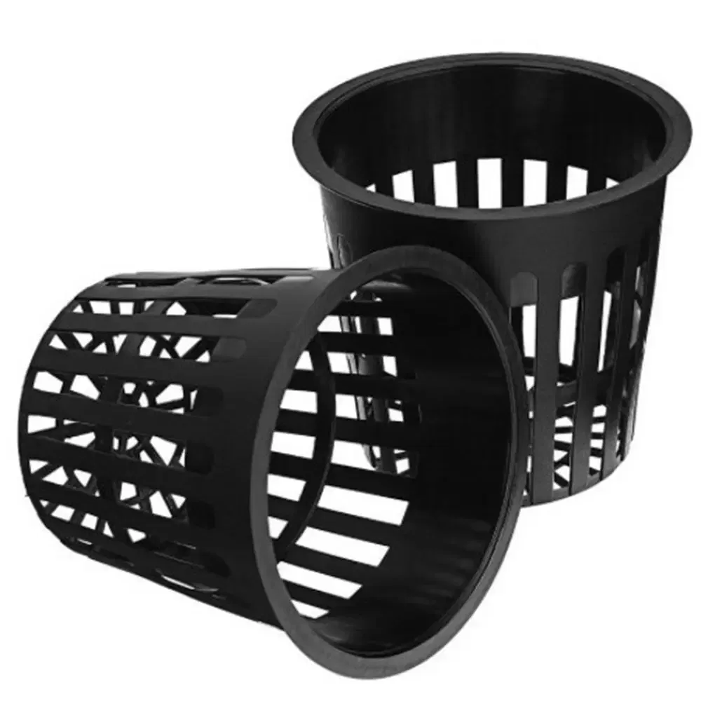Color: WHITE - Heavy Duty Hydroponic Mesh Pot Net Cup Basket Hydroponic Aeroponic Vegetable Plant Soilless Cultivation Basket 108*98mm