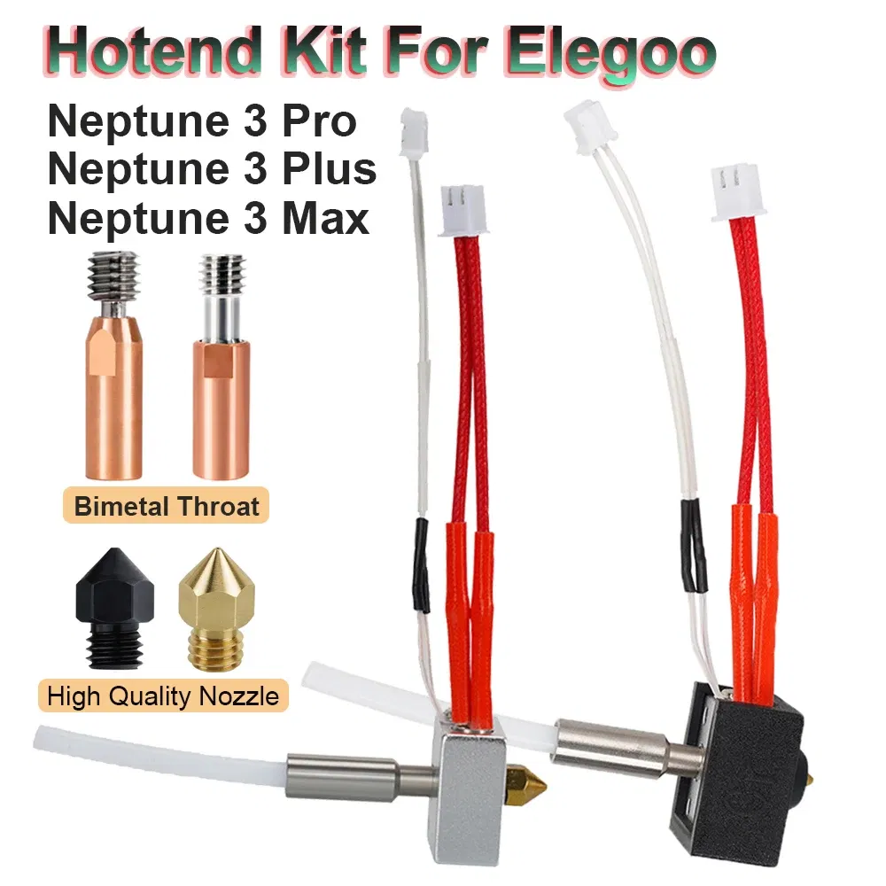 Color: Yellow - 24V 40W Hotend Kit For Elegoo Neptune 3 Pro/Plus/Max Bimetal Heatbreak 3D Printer Part Print Head For Neptune 3 Pro 3 Plus 3 Max