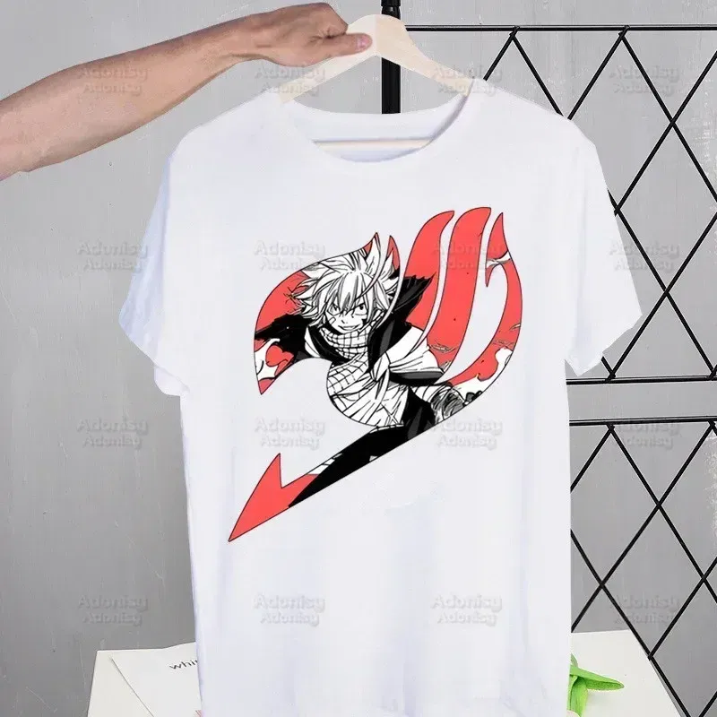 Color: black, Size: M - Anime Fairy Tail Cartoon Natsu Erza Gray Lucy T-shirts Summer Men/Women Hip Hop Tshirt Streetwear t shirts Short Sleeve Tops