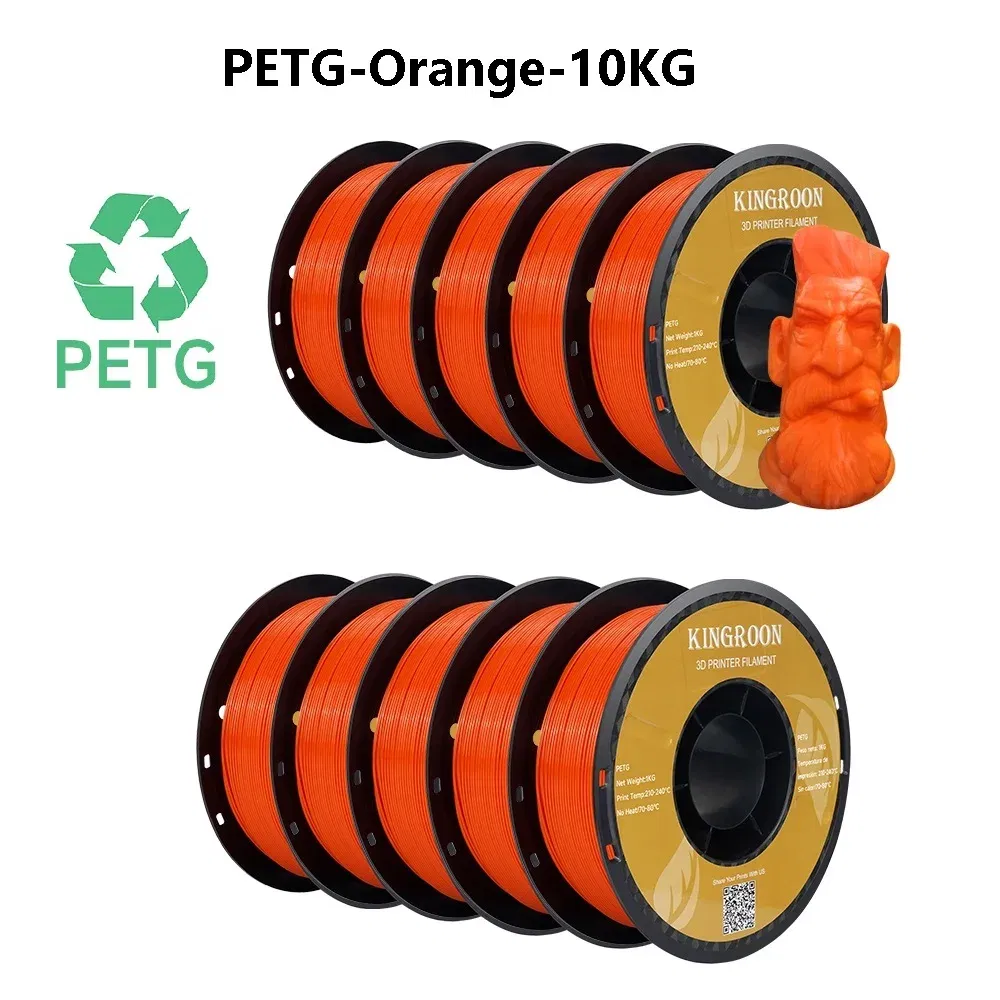 Color: Fluo Rose Red, Ships From: CHINA - Top 3D Printer 10KG PLA PETG ABS Filament 3D Printing Plastic Material 1.75mm 100% No Bubble Spool
