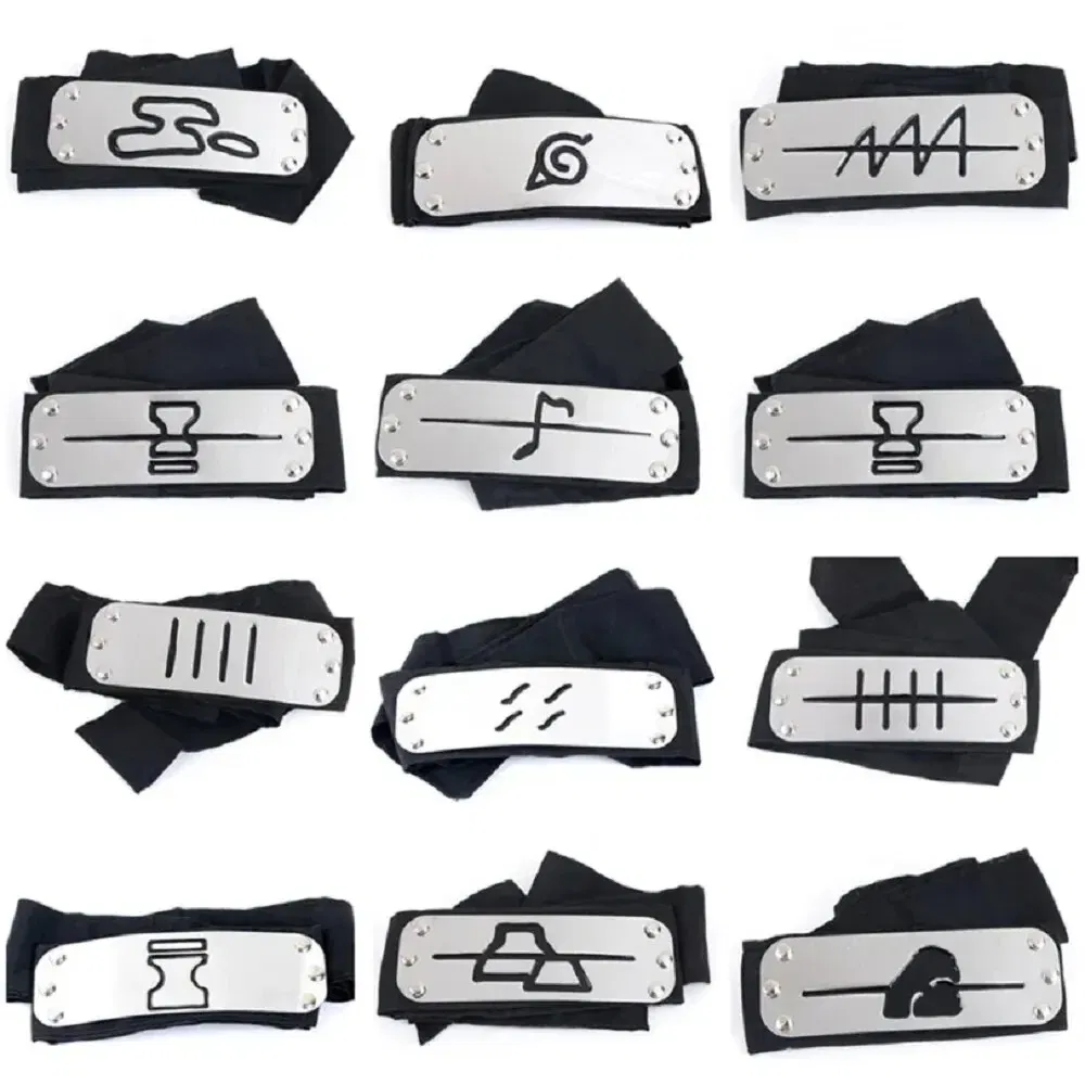 Color: Gold - Ninja Headband Rebel Leaf Naruto Forehead Protector Coslapaly Anime Peripheral