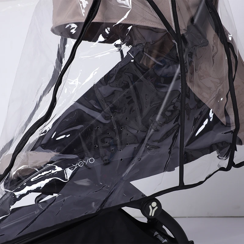 Color: WHITE - Stroller Rain Cover Safety EVA Fit YOYO/YOYO2/Yoya Baby Carrige Rain Coat Univerisal Wind Dust Proof Stroller Accessories