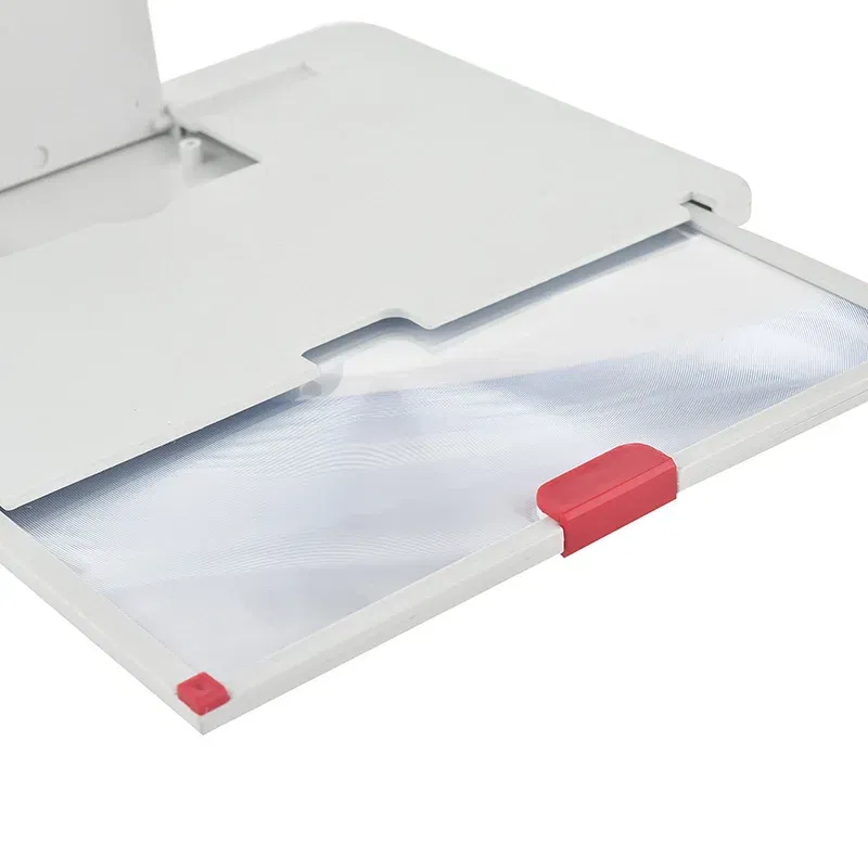 Color: WHITE, Magnification: 5X - 10 Inch Mobile Phone Screen Magnifier Pull-Out Creative Stretch 3D Mobile Phone Magnifying Glass Stand Folding Phone Holder