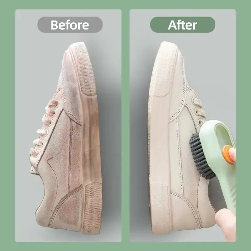 Color: Mixed Color - Automatic liquid laundry brush with soap dispenser multifunctional hydraulic cleaning brush, shoe brush, cleaning brush, cleaner