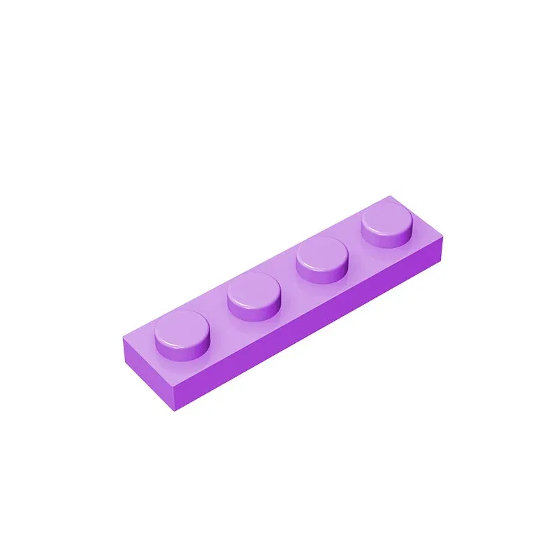 Color: Pink - Gobricks 10PCS MOC Bricks Parts Plate 3710 1x4 Compatible Assembles Particles For Building Blocks DIY Bricks Educational Toys