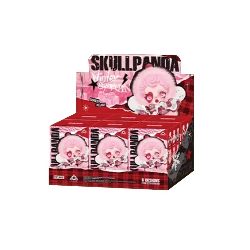 Color: Yellow - POPMART SKULLPANDA Winter Symphony Series SP Blind Box Guess Bag Plush Pendant Doll lovely Girl birthday present xmas Toys