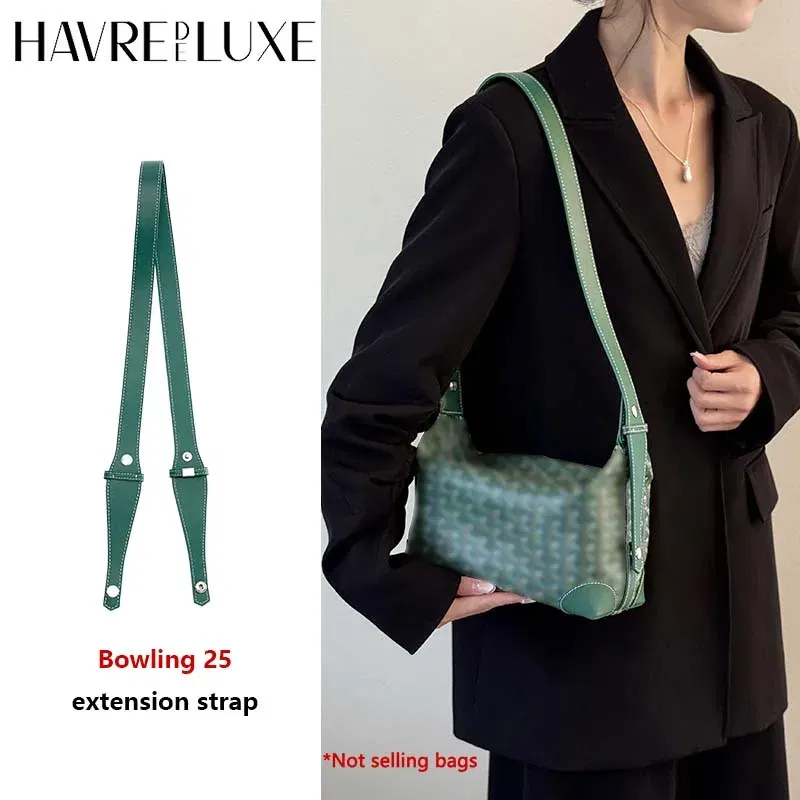 Color: MULTI - Bag extended shoulder strap for Goyard Bowling 25 toiletries bag handle shoulder replacement strap bag modification accessories
