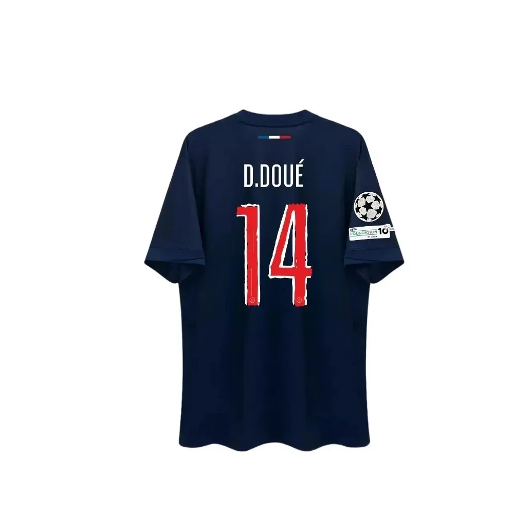 Color: GRAY, Size: M - Paris Saint Germain Champion Men's 3D Printed Sports Fast Drying Breathable T-shirt Football T-shirt Family Children's T-shirt