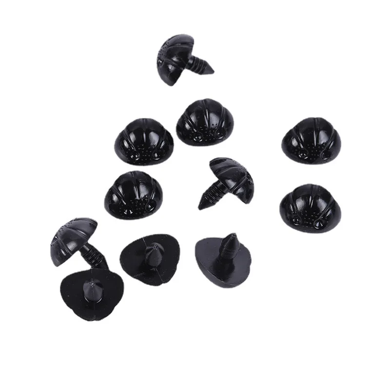 Color: black, Size: M - DIY 10Pcs 5/12/20MM Dog Nose Smooth Accessory Plug in Animal Plastic Personalized Nose Crochet Toy Doll Making Supply Plush Doll