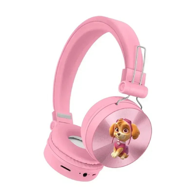 Color: Brown - Paw Cartoon Patrols Chase Skye 5.0 Bluetooth Headset Folding Series Wireless Sports Wireless Headset Cartoon Earphones Gift