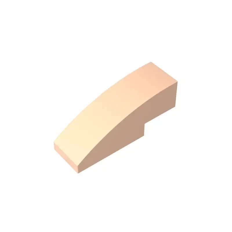 Color: Orange - Gobricks 10PCS Assembles 50950 3x1 curved oblique brick Building Blocks Bricks Bulk Model City Classic Toy Boys Girls Kids Gift
