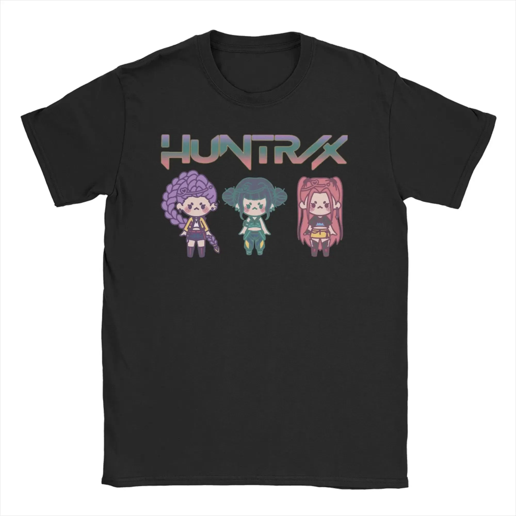 Color: Gold, Size: 4XL - Men Women T-Shirts Kpop Demon Hunters Zoey Huntrix Amazing Cotton Tees Short Sleeve T Shirt O Neck Clothes Printing